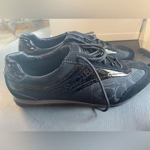 Black Coach Tennis Shoes Size 10